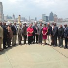 Mayor Rawlings-Blake and the 2014 winners of the Baltimore&#039;s Top Neighborhood Dads contest